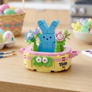 Brickcraft PEEPS Blue Bunny Easter Basket Building Kit New